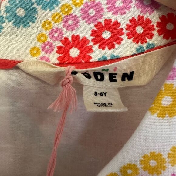 NWT Boden Red Cotton Linen Rainbow Dress - Picture 3 of 7